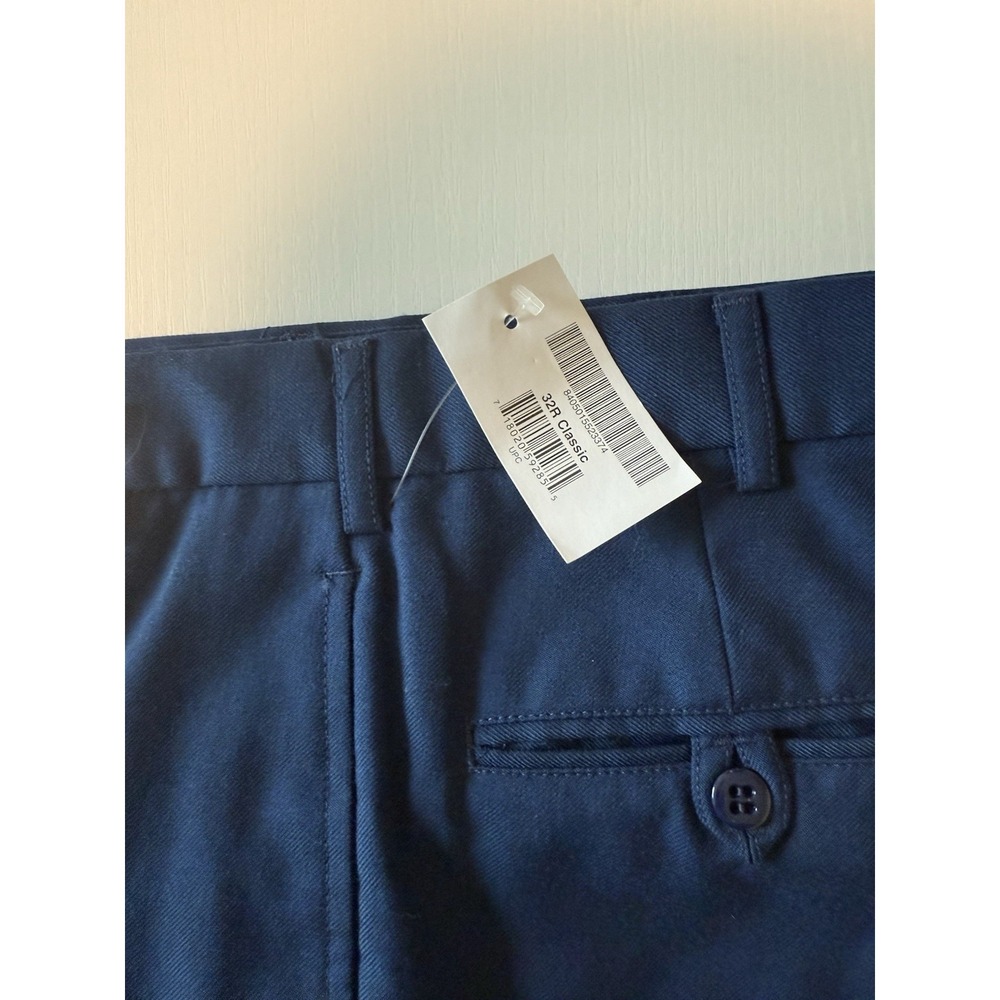 2 NWT Defense Logistics Agency Men Army Blue Dress Trousers Pants 32R Classic - Picture 6 of 8